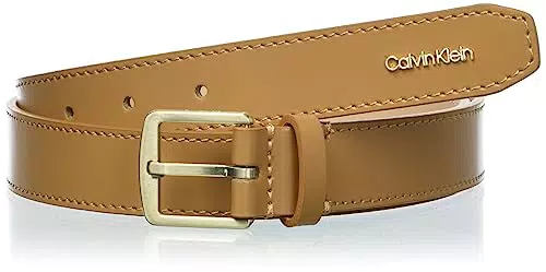 Calvin Klein Cintura Donna 2.5 cm Cintura in Pelle, Marrone