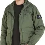 Calvin Klein Jeans Giacca Uomo Padded Hooded Harrington Giacca da Mezza Stagione