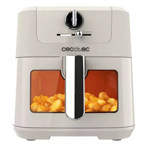 Cecotec Friggitrice ad aria senza olio da 5 litri con finestra Air Fryer Cecofry Antique 5000 Window. 1500 W