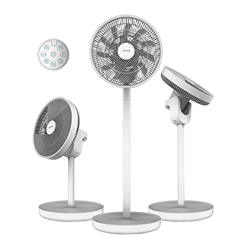 Cecotec Ventilatore a Batteria EnergySilence 2600 Sunflower Portable. 3 in 1