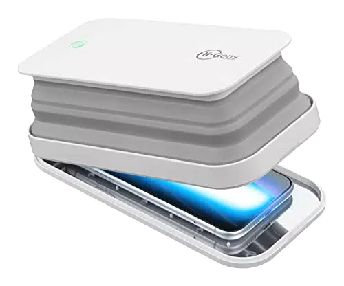 cellularline Hi-Gens con Ricarica Wireless, sterilizzatore Smartphone a Luce UV-C