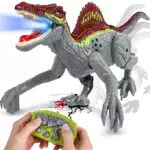 Giocattolo Dinosauro Telecomandato con Luce LED e Suoni Realistici