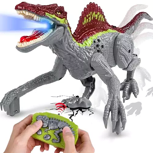 Giocattolo Dinosauro Telecomandato con Luce LED e Suoni Realistici