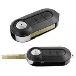 Cover Compatibile Chiave Guscio Telecomando Nero 3 Tasti e Lama Fiat