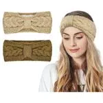 Cozlly - Fascia Capelli Donna Invernale Lavorata a Maglia Lana Elastiche