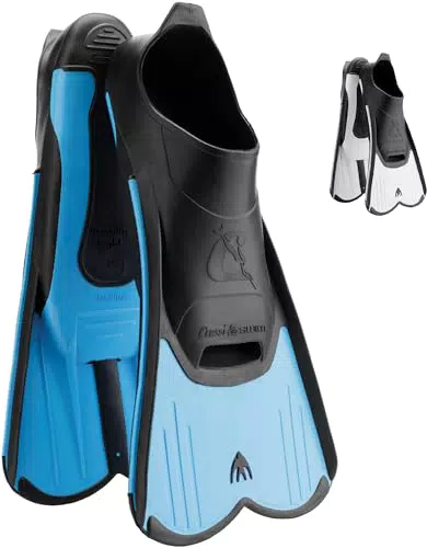 Cressi Light Fins, Pinne Corte Leggere e Potenti per Nuoto/Snorkeling Adulti e Bambini Unisex, Bianco/Nero