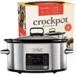 Crock-Pot Pentola Cottura Lenta con Spegnimento Automatico e Funzione Warm - 5.6 lt - Ceramica - Argento