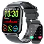 Csasan Smartwatch unisex con cinturino in silicone, nero