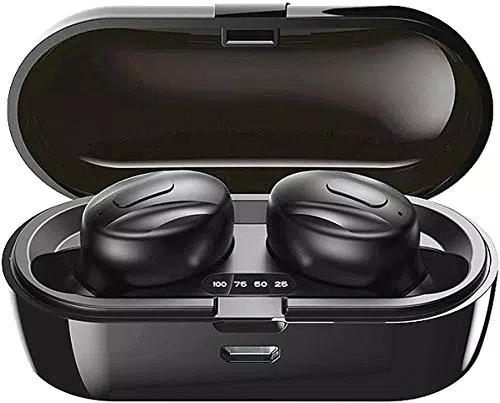 Auricolari Bluetooth 5.0 Wireless Stereo con Microfono e Custodia di Ricarica