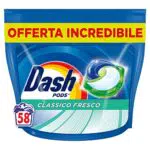 Dash Pods Detersivo Lavatrice In Capsule, 58 Lavaggi