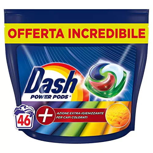 Dash Power Pods Detersivo Lavatrice In Capsule, 92 Lavaggi