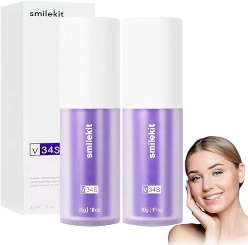 Dentifricio Viola V34s sbiancante denti, 2 pezzi Hissmile