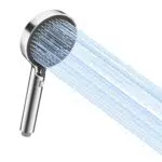 DETBOM Soffione doccia Grande con Ugelli in Silicone Anticalcare, 3 tipi di getto