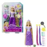 Disney Princess - Rapunzel Chioma Magica, Bambola con Extension Capelli Cambia-Colore e Accessori per Styling