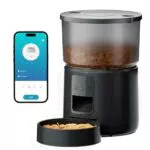 Distributore Automatico Cibo Gatti - 5G/2.4G WiFi Dispenser Cibo Gatti - Distributore Cibo Gatti Collegare APP - Alimentazione a Distanza - 10 Pasti al Giorno - Voce 10s - Doppia Alimentazione - 3