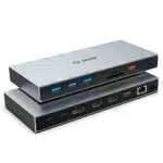 Docking Station TOTU 15 in 1 USB C con 3 Monitor HDMI 4K e DisplayPort