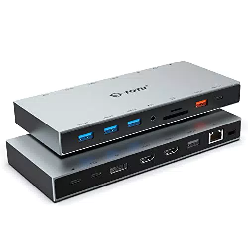 Docking Station TOTU 15 in 1 USB C con 3 Monitor HDMI 4K e DisplayPort