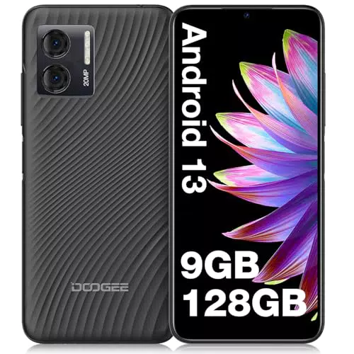 DOOGEE N50S Smartphone Android Octa-Core 9GB+128GB, Fotocamera 20MP+8MP, Display 6,52", Dual SIM, Sblocco Facciale