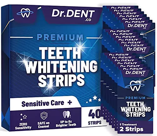 DrDent Premium Strisce Sbiancanti per Denti Formula Non Sensibile senza Perossido