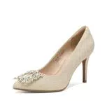 Dream Pairs - Scarpe con Tacco da Donna Decolleté Classico in PU Oro - Modello SDPU2206W-E