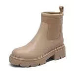 Dream Pairs - Stivaletti Chelsea da Donna Impermeabili con Suola Spessa