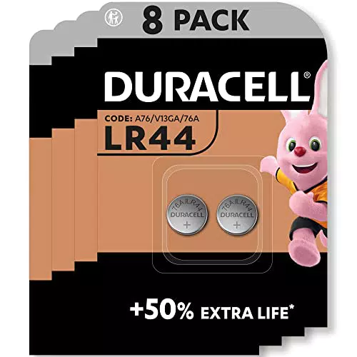 Duracell - LR44, Batteria Bottone Alcalino 1.5V, Specialistica Elettronica