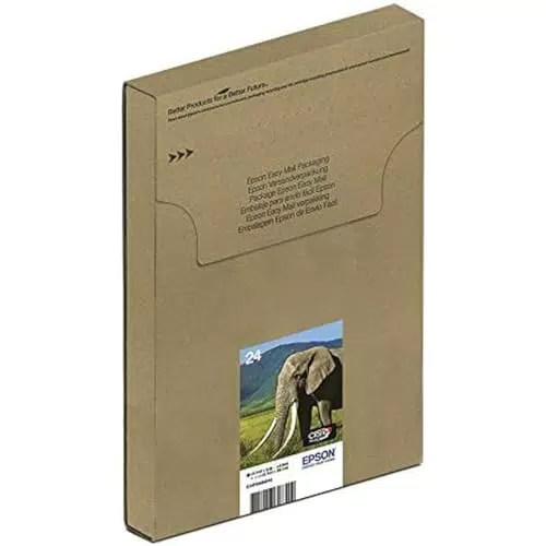 Epson 24 Serie Elefante, Cartuccia Originale Getto d'Inchiostro Claria Photo HD, 6 colori