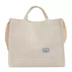 Borsa Tote Fadcaer in Velluto a Coste con Tracolla Regolabile