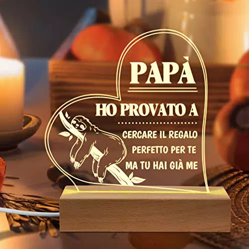 Festa del Papà Regalo Papà, Regali Papà Luce Notturna