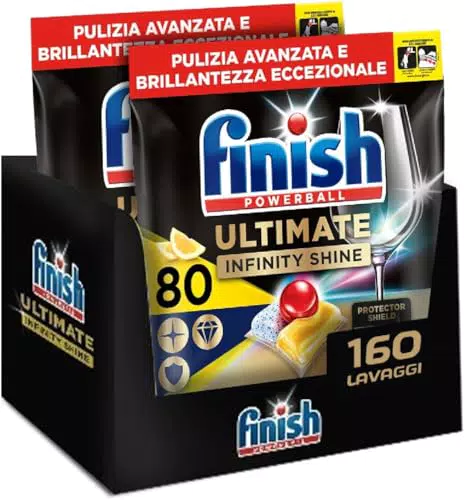 Finish Ultimate Infinity Shine Pastiglie Lavastoviglie al Limone