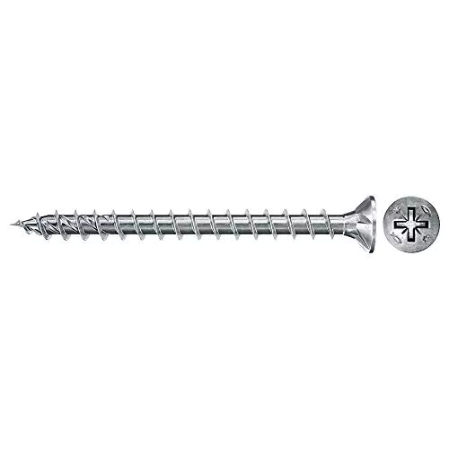 Fischer 670498 Viti per Legno, Zincatura Bianca, 6, 0x60