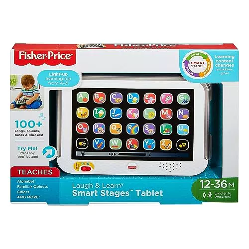 Fisher-Price Tablet Ridi e Impara con Tecnologia Smart Stages - Giocattolo per Bambini 12+ Mesi