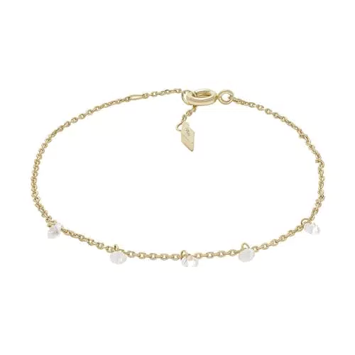 Fossil Bracciale Da Donna Sadie in Ottone Placcato Oro 14K