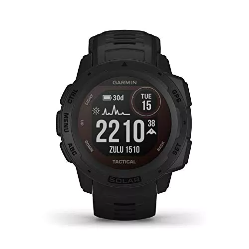 Garmin Instinct Solar Tactical - Smartwatch Gps Ultra-Resistente con Ricarica Solare