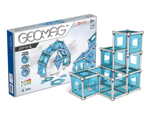 Geomag Pro-L Costruzioni Barrette Magnetiche, Argento/Blu