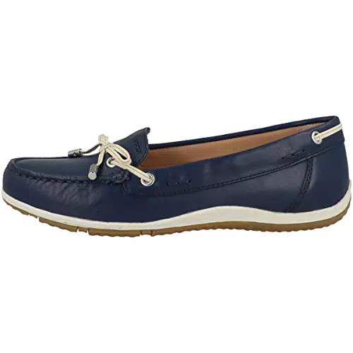 Geox Mocassini Donna D Vega Moc - Blu/Beige