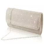 Borsetta da Sera con Catena Staccabile - Elegante Borsa da Festa Glitterata