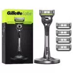 Gillette LABS Rasoio Uomo con 5 Lamette da Barba di Ricambio e Base Magnetica - Rasatura Facile e Confortevole