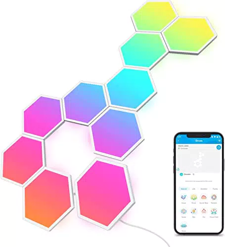 Govee Glide Hexa Pannelli Luminosi Smart Esagono WiFi per Casa, Compatibile con Alexa e Google Assistant