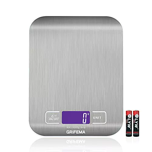 Grifema Bilancia da Cucina con Display LCD in Acciaio Inossidabile