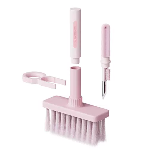 Hagibis Kit di Pulizia per Tastiera Soft 5 in 1 - Spazzola Multifunzione per Laptop e PC