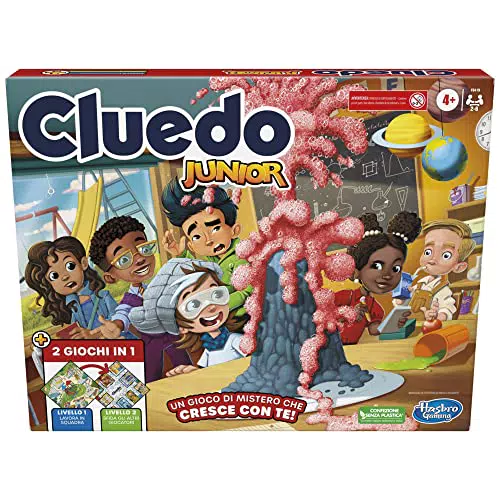 Hasbro Gaming Cluedo Junior - Gioco da Tavolo 2 in 1 per Bambini