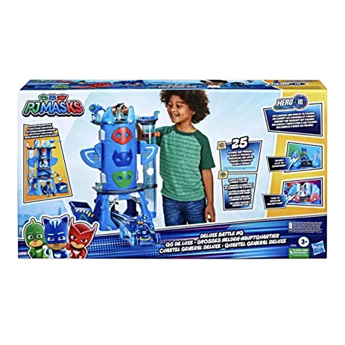 Hasbro PJ Masks - Quartier Generale Deluxe con Action Figure e Veicolo