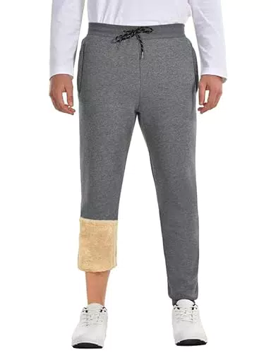 HFDWYJ Pantaloni Sportivi in pile da uomo