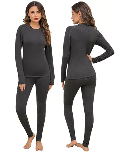 iClosam Abbigliamento Termico da Donna - Tuta Termica Invernale Antibatterica e Traspirante