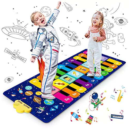 Tappeto Musicale Innedu per Bambini: Giocattolo Educativo con 8 Strumenti e 10 Canzoni