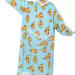 IvyH Coperta con Cappuccio Coperta Lunga Indossabile Coperta Maglione Sherpa Oversize Coperta Indossabile Felpa con Cappuccio con Tasca Frontale Gigante Taglia Unica Uomo Donna Adulto