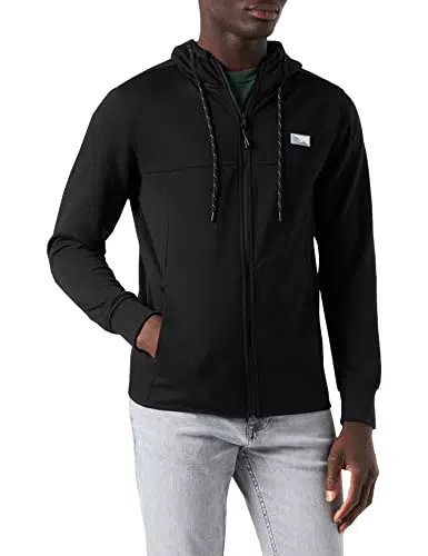 JACK & JONES Jcoair Sweat Zip Hood SN Giacca, Nero