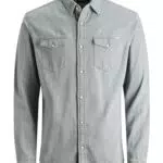 JACK & JONES Camicia in jeans da uomo, Nero