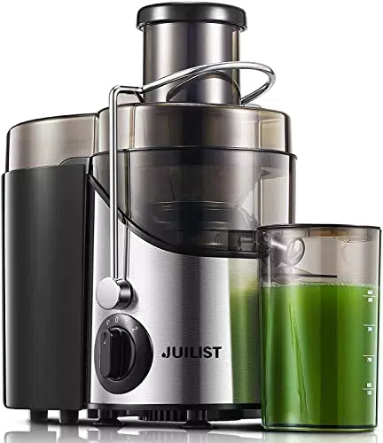 Centrifuga Frutta e Verdura JUILIST 400W Estrattore di Succo a Freddo con Bocca Larga e 3 Velocità